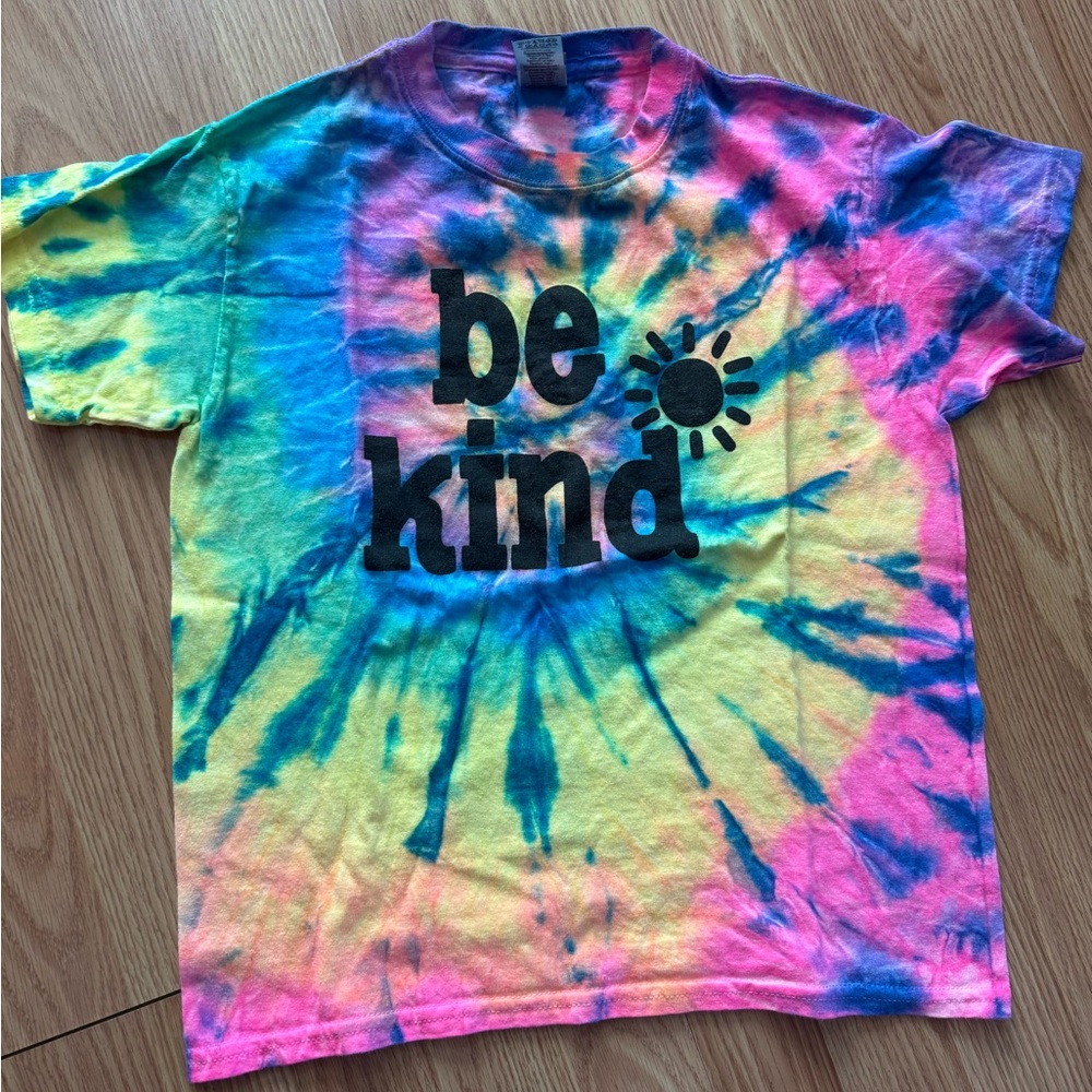 Gildan Kids Tie-Dye 'Be Kind' T-Shirt - Multicolor